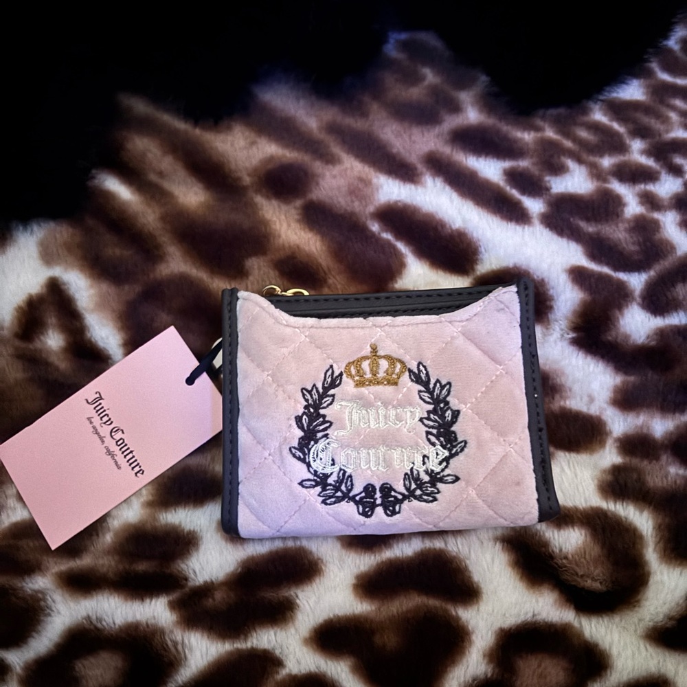 Juicy Couture Quilted Wallet - Pink and Black